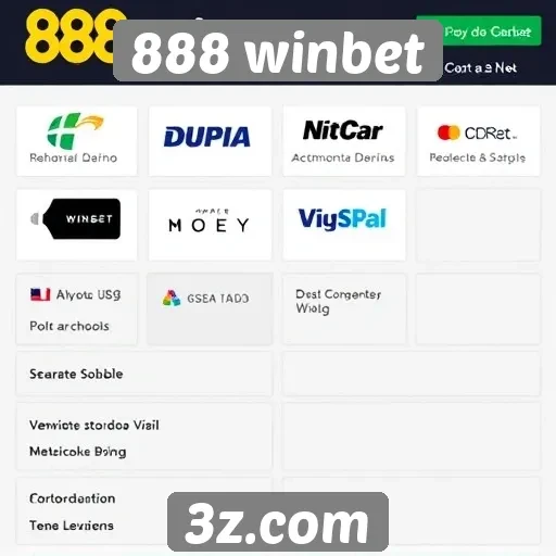 Métodos de pagamento disponíveis no 888 winbet